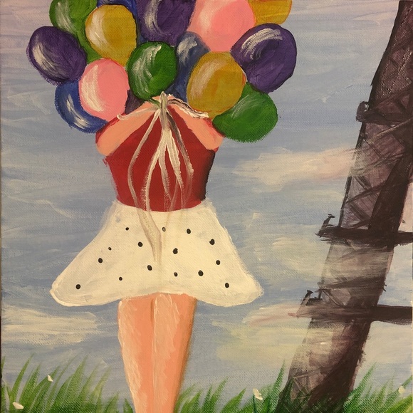 Dreams in Paris - Acrylic painting on canvas painted by the Ukrainian artist - Picture 5 of 6